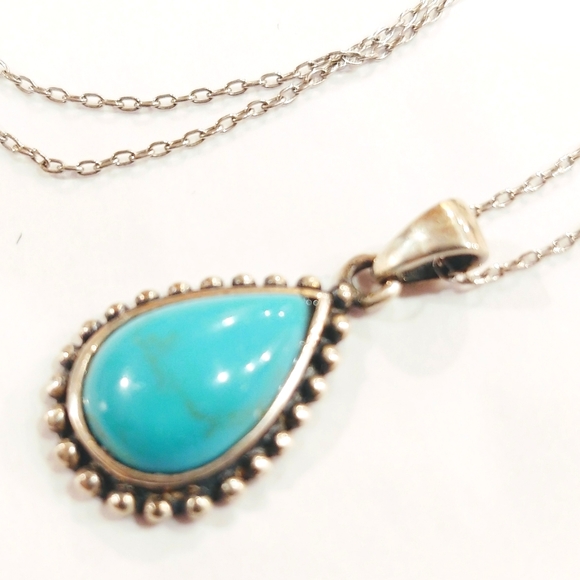 Jewelry - Vintage 925 Turquoise Necklace
